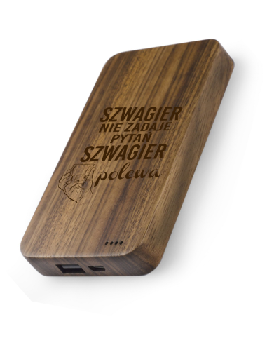 Powerbank bambusowy Wyjątkowy Prezent z Indywidualnym Grawerem dla szwagra