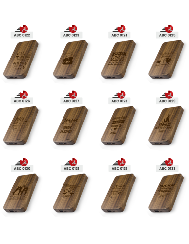 Powerbank bambusowy Personalizowany Prezent z Grawerem z imieniem napis