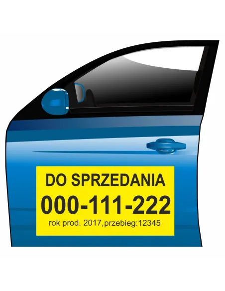 Reklama Magnetyczna na Samochód Magnes Sprzedania Reklamowy