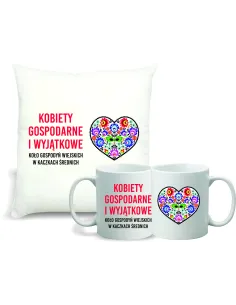 Zestaw Poduszka + Kubek Koło Gospodyń Wiejskich KGW Twój