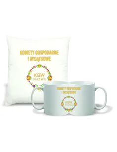 Kubek z Nadrukiem z logo Zestaw Poduszka Koło Gospodyń