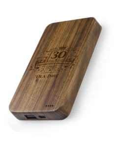 Powerbank bambusowy Personalizowany Prezent z Grawerem na urodziny 30 40 50