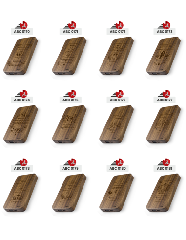 Powerbank bambusowy Personalizowany Prezent z Grawerem z imieniem napis