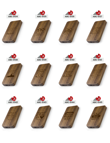 Powerbank bambusowy Personalizowany Prezent z Grawerem na urodziny 30 40 50