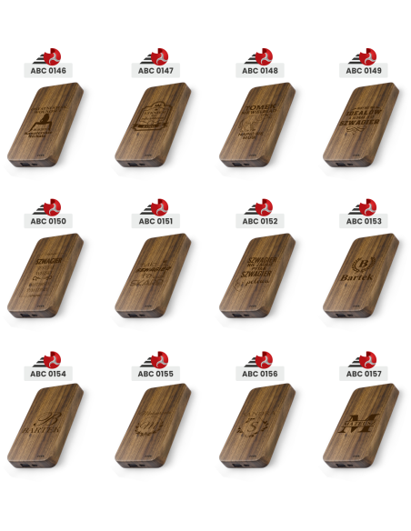 Powerbank bambusowy Personalizowany Prezent z Grawerem na urodziny 30 40 50