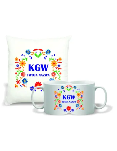 Kubek z Nadrukiem z logo Zestaw Poduszka Koło Gospodyń