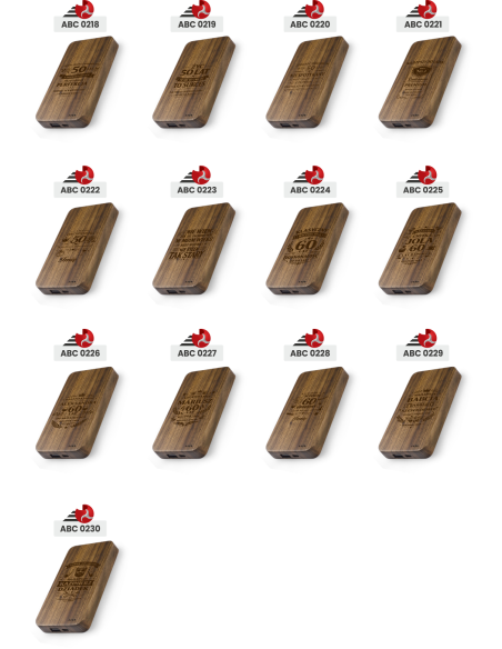 Powerbank bambusowy Personalizowany Grawerowany Upominek na imieniny