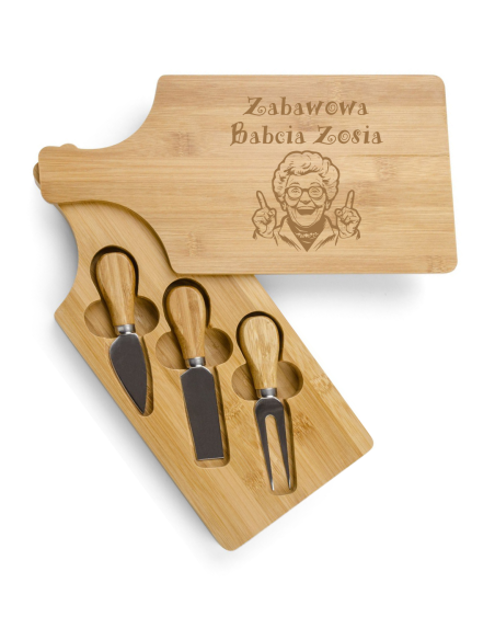 Deska do serów Personalizowany Grawerowany Upominek NA DZIEŃ BABCI