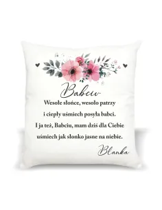 Poduszka Prezent Dzień Babci Dziadka Nadrukiem Babciu