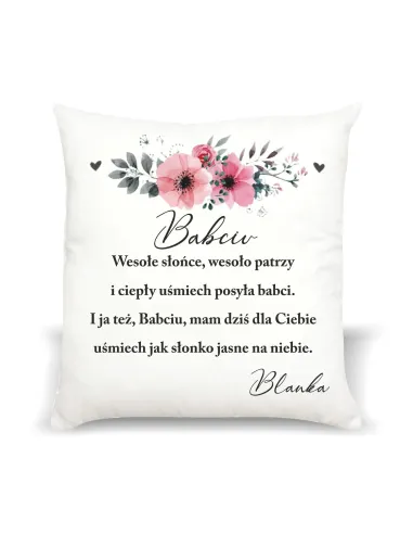 Poduszka Prezent Dzień Babci Dziadka Nadrukiem Babciu