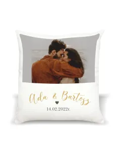 Poduszka Prezent na Walentynki z Nadrukiem Imię Data