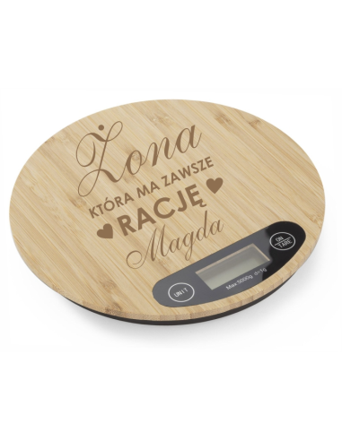 Waga kuchenna Personalizowany Grawerowany Upominek DLA ŻONY WALENTYNKI