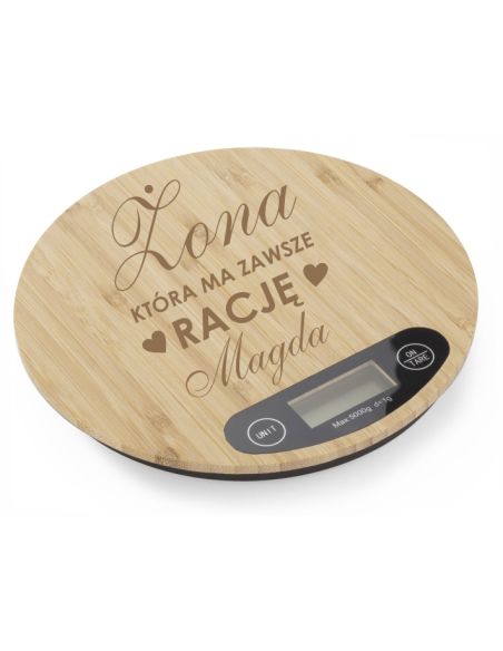 Waga kuchenna Personalizowany Grawerowany Upominek DLA ŻONY WALENTYNKI