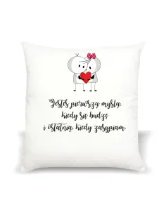 Poduszka – Walentynki Prezent Nadrukiem Jesteś Pierwszą