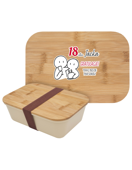 Elegancki Lunch Box na DZIEŃ Kobiet dla NIEJ Indywidualna Grafika Nadruk