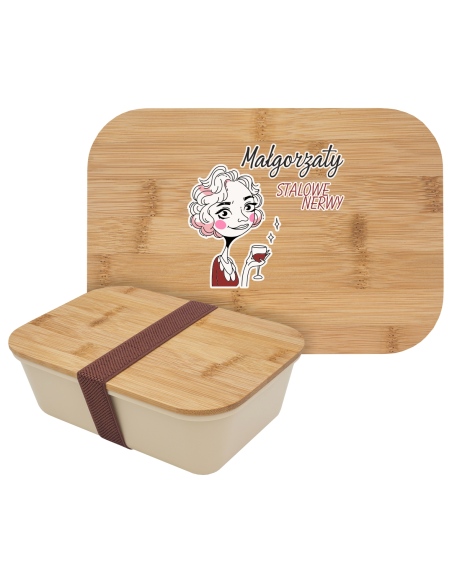 Lunch BOX z Okazji DNIA MAMY Z Własnym Napisem Grafiką NADRUKIEM UV Logo