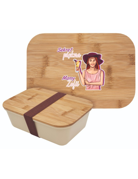 Prezent na DZIEŃ Babci Lunch Box z własną GRAFIKĄ Napisem Nadruk UV Logo
