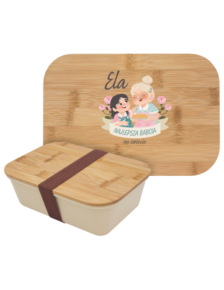 Lunch BOX z Okazji DNIA MAMY Z Własnym Napisem Grafiką NADRUKIEM UV Logo
