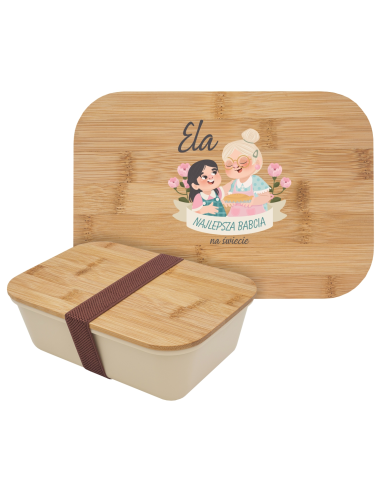 Super PREZENT Z okazji DNIA TATY Lunch box z Indywidualną Grafiką Napisem