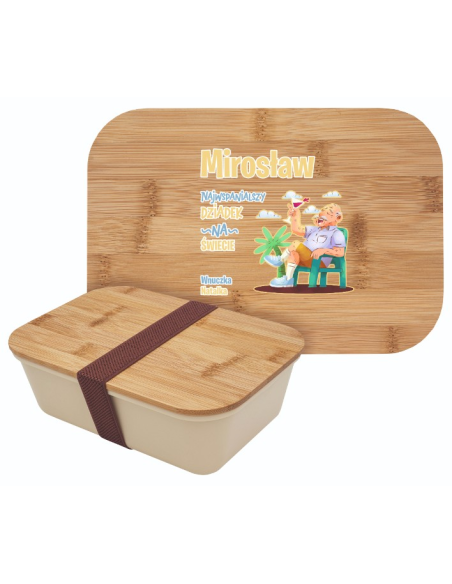 Prezent na 30stkę GADŻET Lunch box z Pokrywką z WŁASNĄ Grafiką Nadrukiem UV