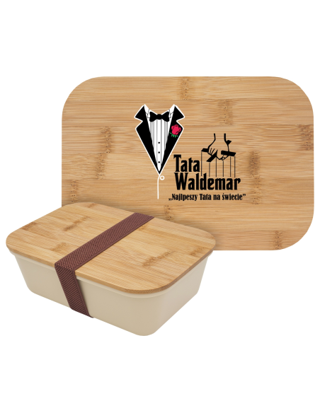 Prezent na 30stkę GADŻET Lunch box z Pokrywką z WŁASNĄ Grafiką Nadrukiem UV