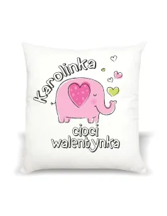 Poduszka Prezent na Walentynki z Nadrukiem Imię Cioci