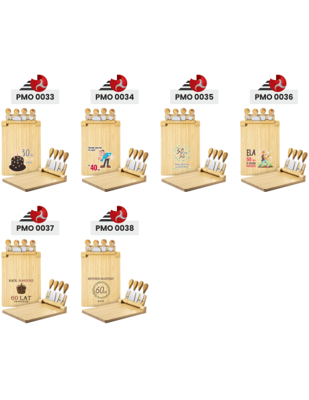 Świetny PREZENT Na 40stkę Deska z nożami do SERA z własną GRAFIKĄ UV Logo