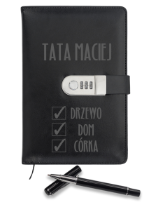 Notes z szyfrem długopis Personalizowany Prezent z Grawerem DLA TATY