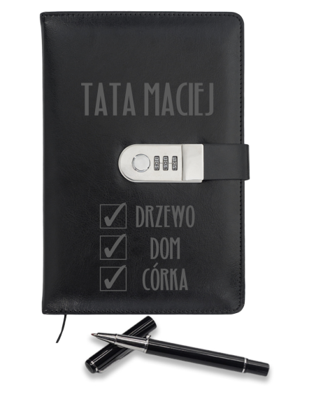 Notes z szyfrem długopis Personalizowany Prezent z Grawerem DLA TATY
