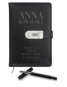 Notes z szyfrem długopis Personalizowany Grawerowany Upominek DZIEŃ KOBIET