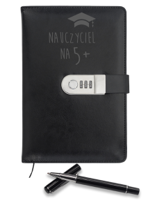 Notes z szyfrem Elegancki Prezent z Własnym Grawerem DLA NAUCZYCIELA