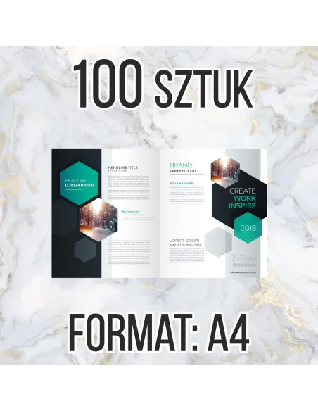 Katalog Firmowy Ofertowy A4 100 szt 8str Projekt Gratis