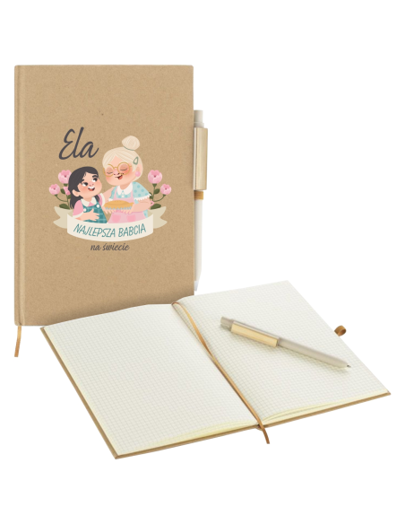 Elegancki PREZENT na DZIEŃ MAMY Stylowy notes z WŁASNĄ Grafiką NADRUK UV
