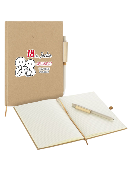 Upominek na DZIEŃ DZIADKA notes z WŁASNĄ Grafiką Dowolnym NADRUKIEM UV