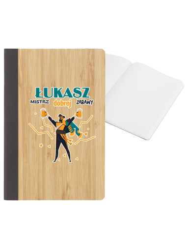 Elegancki Prezent na 40 urodziny Notes z WŁASNĄ Grafiką NADRUKIEM UV Logo