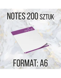 Notesy Reklamowe A6 25 Str 200szt + Projekt Reklamowy