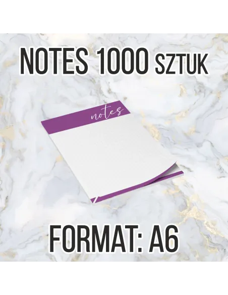 Notesy Reklamowe A6 25 1000szt – Str 1000szt + Projekt