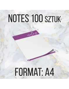 Notesy Reklamowe A4 50 Str 100szt + Projekt Reklamowy