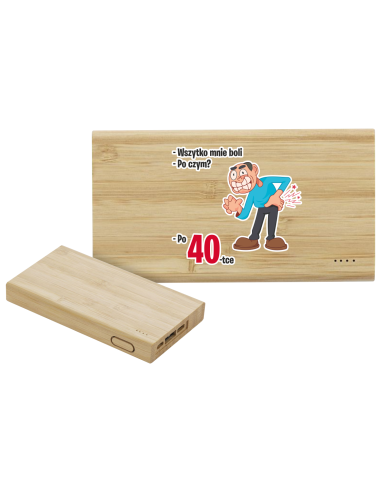 Powerbank z NADRUKIEM UV Prezent na 18ste urodziny DOWOLNA GRAFIKA Logo