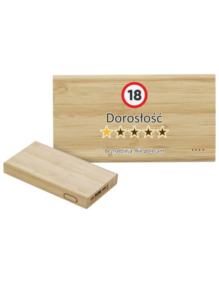 Prezent na DZIEŃ DZIADKA z własną GRAFIKĄ Powerbank z nadrukiem UV Napis
