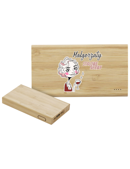 Prezent na 50te urodziny WŁASNY pomysł Powerbank z NADRUKIEM UV Logo Grafik