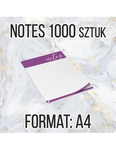 Notesy Reklamowe A4 50 1000szt – Str 1000szt + Projekt