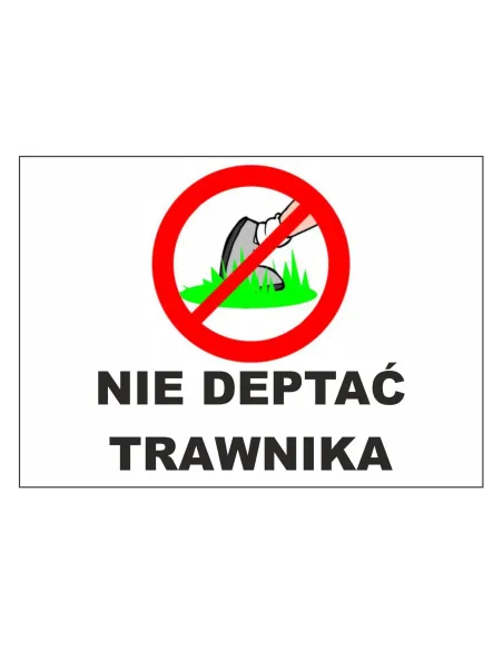 Tablica Informacyjna Nie Deptać Trawnika Personalizowany
