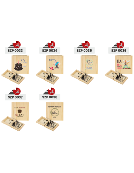 Szachy z NADRUKIEM UV Prezent DZIEŃ TATY Własna GRAFIKA Dowolny NAPIS logo