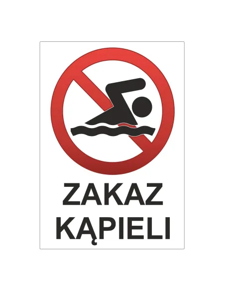 Tablica Informacyjna Zakaz Kąpieli z Nadrukiem na Zamówienie