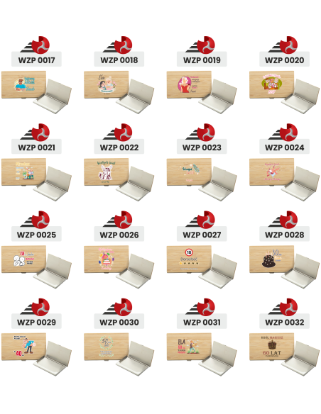 Prezent z okazji DNIA BABCI Wizytownik z DOWOLNĄ Grafiką NADRUKIEM UV Logo