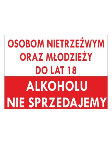 Tablica Informacyjna Osobom Nietrzeźwym Oraz Młodzieży