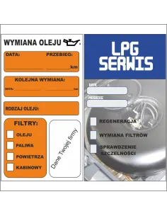 Naklejka Serwisowa Wymiana Oleju Rozrząd Klima Naklejki