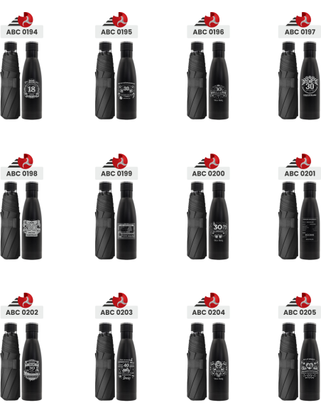 Zestaw butelka parasol Personalizowany Grawerowany Upominek kawalerski