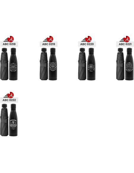 Zestaw butelka parasol Personalizowany Grawerowany Upominek urodziny 30 40